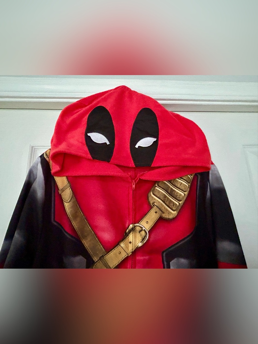 Costume or pajamas DC comics marvel hooded Deadpool union suit men size ? - Picture 3 of 3